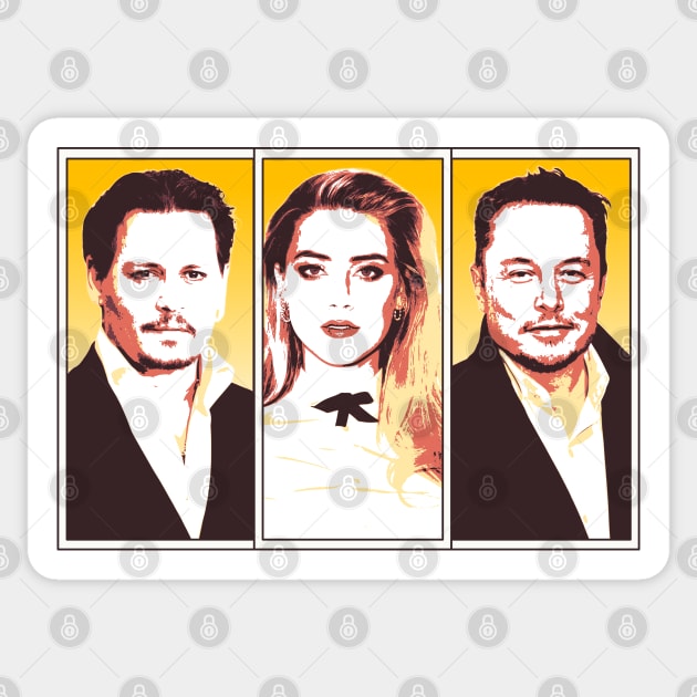 Johnny Amber Elon Sticker by Worldengine